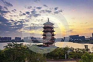 Landscape of Huayang Lake Wetland Park in Dongguan Guangdong Province China