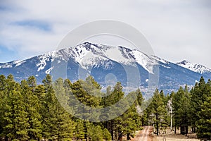 Landscape with Humphreys Peak Tallest in Arizona
