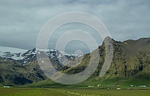Landscape in Iceland, Mountain, Cloud Sky, Summe