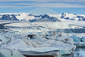 Landscape in Iceland / VatnajÃ¶kull Glacier / JÃ¶kulsÃ¡rlÃ³n