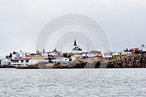 Landscape of Icelandic town