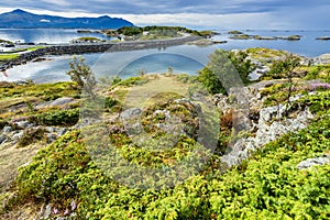 Landscape of the iconic Atlantic Road in More og Romsdal, Norway