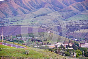 landscape Idaho state University campus and city of Pocatello