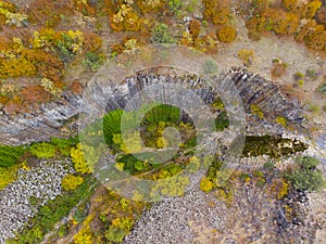Basalt cliffs Nature Park, aerial view, Sinop - Turkey photo