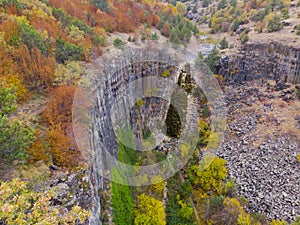 Basalt cliffs Nature Park, aerial view, Sinop - Turkey photo