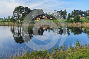 Village Svetlitsa on lake Seliger in Russia