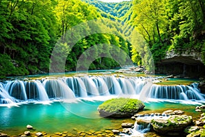 The waterfall is in Martin Brod Bosnia and Herzegovina. photo