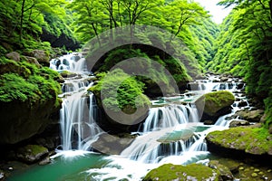 waterfalls in Tono City Green. photo