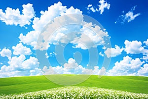 The white cloud and blue sky.