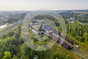 Landscape of industry: mine factories smelters railway