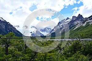 Landscape inside the Los Glaciares National Park, El ChaltÃÂ©n, Argentina photo