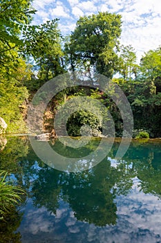 Landscape inside Parco fluviale dell`Esla, Colle Val d`Elsa, Tuscany