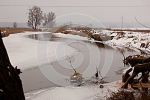 Landscape of Irpen river