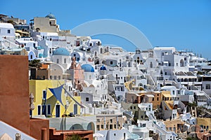 landscape of island Santorini, Aegean sea, Greece