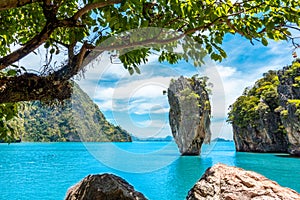 Landscape of James Bond island Phang-Nga bay,Thailand