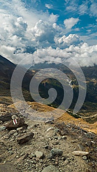 landscape from kaltwasser pass in valais