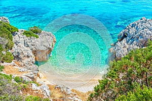 Landscape with  Kato Lagadi Beach in Kefalonia, Greece