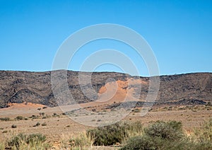 Landscape in the Khomas highlands in Namibia