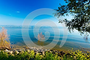 Landscape of Kinneret Lake - Galilee Sea