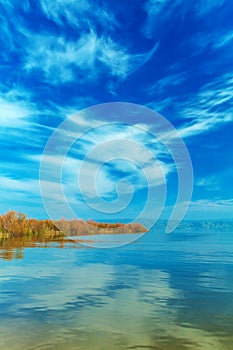 Landscape of Kinneret Lake - Galilee Sea