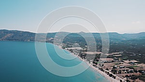 Landscape of Kissamos town on Crete - Greece, scenic aerial shot