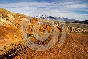 Landscape of Kizil Chin, a place called â€œMarsâ€ in Altay mountains