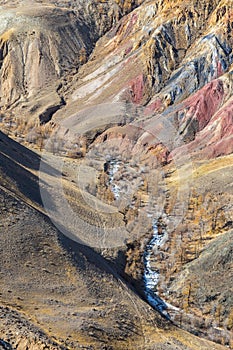 Landscape of Kizil Chin, a place called â€œMarsâ€ in Altay mountains