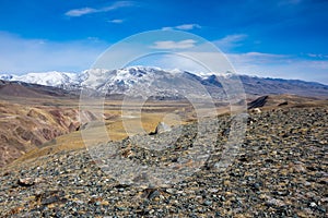 Landscape of Kizil Chin, a place called â€œMarsâ€ in Altay mountains