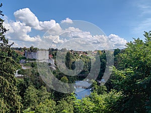 Landscape of Korana river canyon and beautiful village of Rastoke near Slunj in Croatia, old water mills on waterfalls