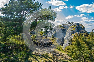 landscape in the Krakow Czestochowa Upland in Mirow photo