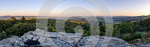 Panoramic view from La Roche d Ajoux, Beaujolais, France photo