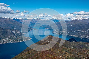 Landscape of Lake Como from Nuvolone Mount