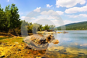 Landscape with lake photo