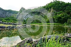 Landscape Lake, forest, sky