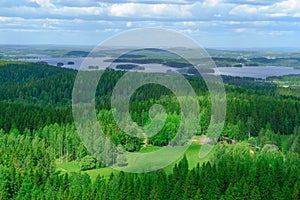 Landscape of Lake Kallavesi and Kuopio photo