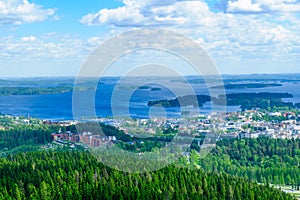 Landscape of Lake Kallavesi and Kuopio photo