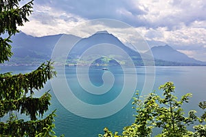 Landscape of the lake Luzerne, Switzerland