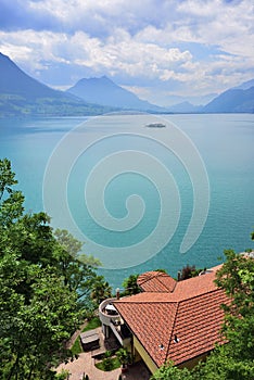 Landscape the lake Luzerne, Switzerland