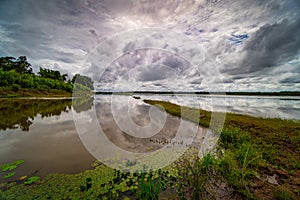 Landscape Lake Reflection Clouds