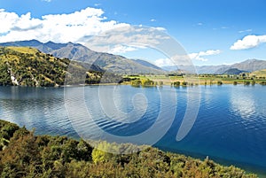 Landscape with lake in the south of New Zealand