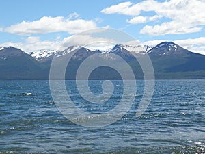 Landscape of lake at Usuahia Argentina