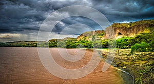 Landscape of Langano lake coastline, Oromia, Ethiopia