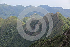 Landscape of Lantau South Country Park mountain rangeï¼ŒKau Nga Ling West Ridge in Hong Kong