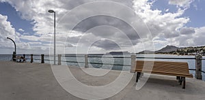 On pier at Vila Baleira, Porto Santo island photo