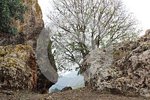 Landscape with largue rocks-casarabonela