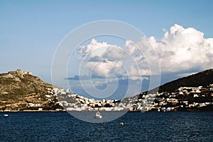 Landscape of Leros island, Dodecanese islands, Greece.