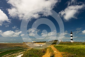 Landscape and lighthouse Island Oleron in France