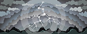 Landscape with lightning