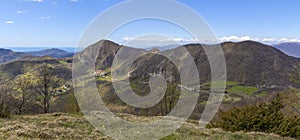 Landscape in the Ligurian hinterland in the province of Genoa, Italy