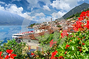 Landscape with Limone sul garda town, Garda Lake photo